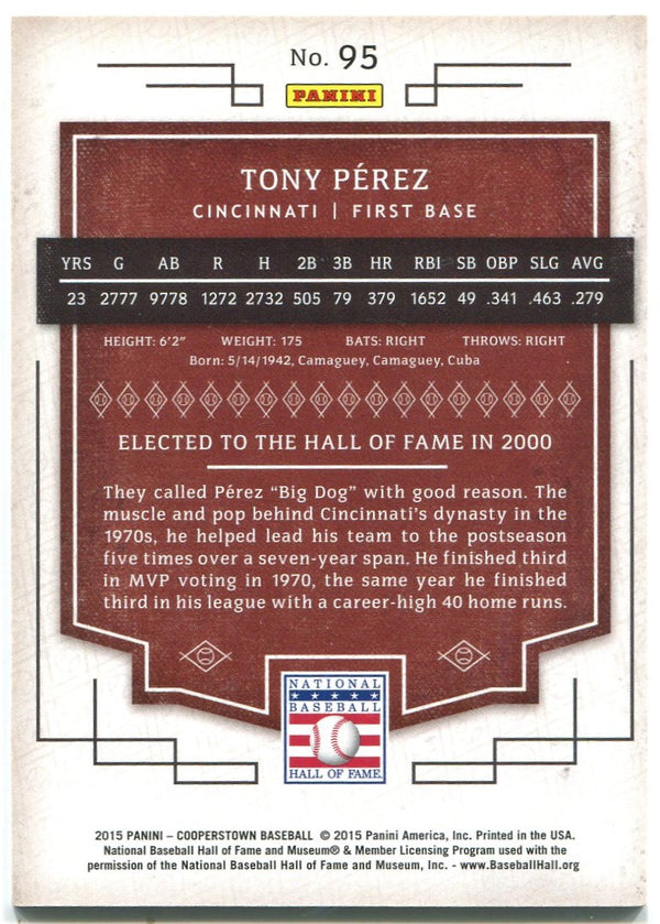 Tony Perez 07/10 Cooperstown Panini