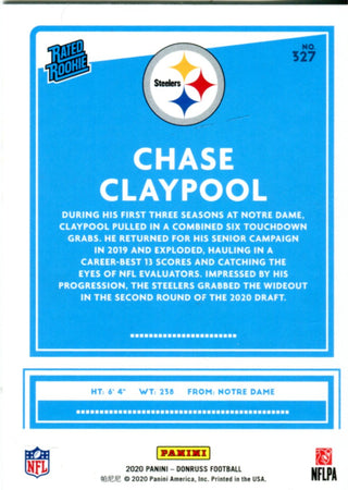 Chase Claypool 2020 Donruss Rookie Card