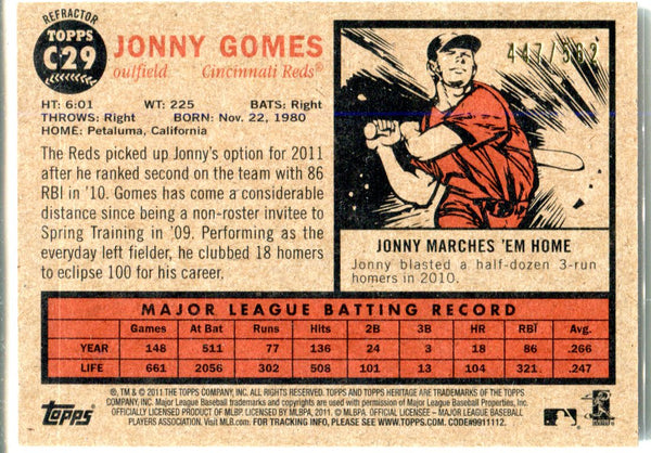 Jonny Gomes 2011 Topps Heritage Unsigned Card #447/562
