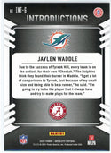 Jaylen Waddle 2021 Panini Absolute Introductions Rookie Card #INT-6