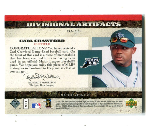 Carl Crawford Memorabilia, Autographed Carl Crawford Collectibles