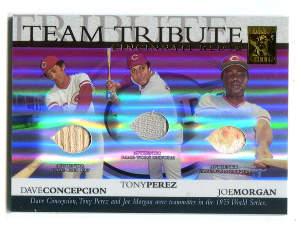 Dave Concepcion / Tony Perez/ Joe Morgan 2003 Topps Team Tribute Card #TTR-CPM 128/275