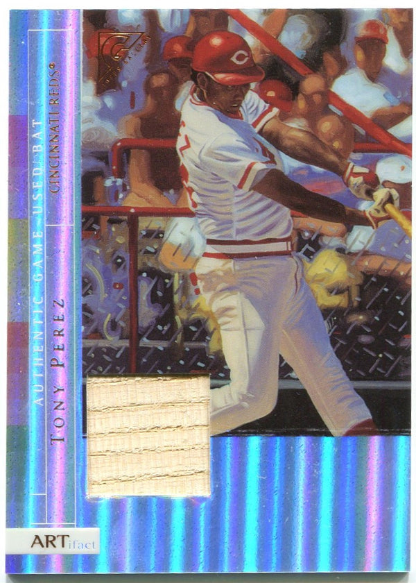 Tony Perez Topps Gallery Bat Card ARTifact 07/25 2003