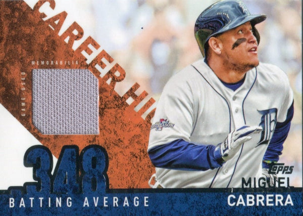 Miguel Cabrera 2015 Topps Career High Game Used Jersey Card
