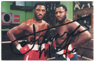Joe & Marvis Frazier Autographed Golden Gloves Business Card