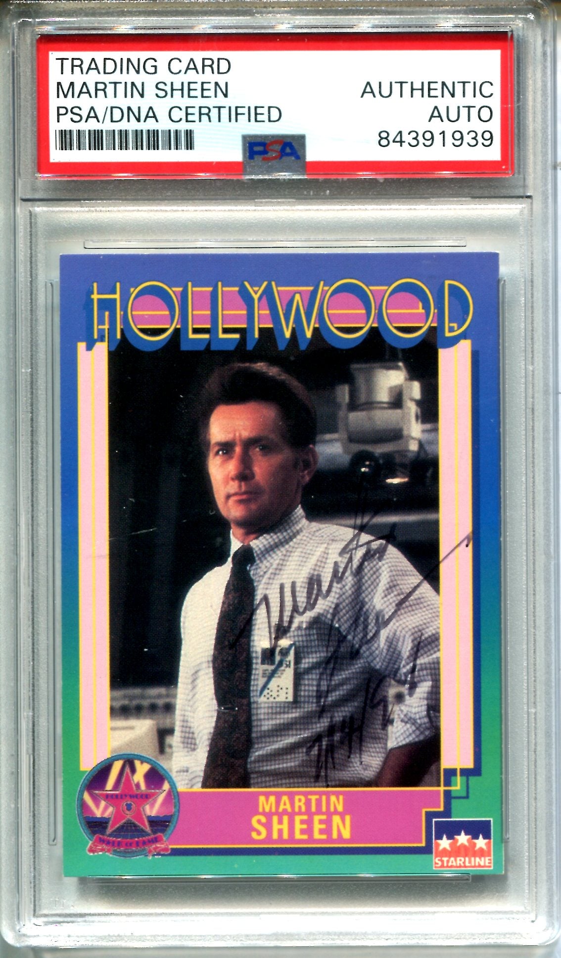 Martin Sheen 1991 Starline #32 (PSA Authentic) Card | Hollywood ...