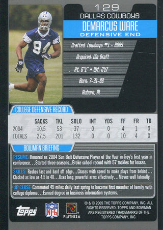 Demarcus Ware 2005 Bowman Rookie Card