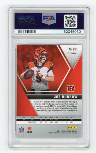 Joe Burrow 2020 Panini Mosaic Silver Refractor #201 RC (PSA 10)
