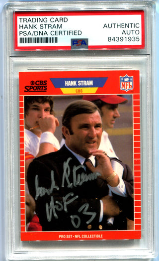 Hank Stram 1989 NFL Pro Set Autographed Card (PSA Authentic)
