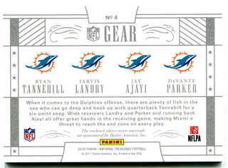 Ryan Tannehill Jarvis Landry Jay Ajayi Devante Parker Panini National Treasures NFL Gear Quad Patch Card 96/99