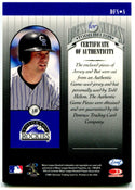 Todd Helton Leaf Rookie and Stars Authentic Game Used Bat and Jersey Card  #DFS8