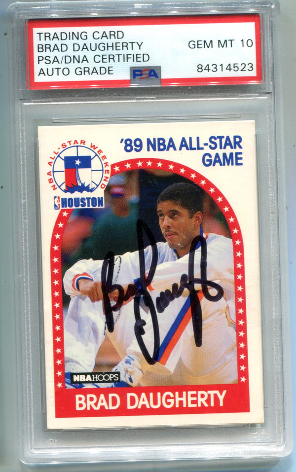 Brad Daughetry 1989 NBA Hoops All Star #48 Autographed Card (PSA)