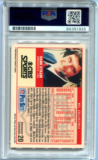 Hank Stram 1989 NFL Pro Set Autographed Card (PSA Authentic)