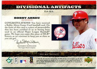 Bobby Abreu Upper Deck Divisional Artifacts Jersey Card 093/199