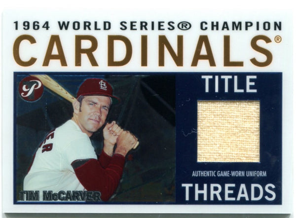 Tim McCarver Title Threads Topps Jersey Card
