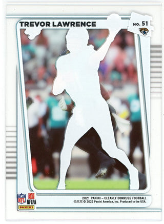 Trevor Lawrence 2021 Panini Clearly Donruss Rated Rookie Card #51