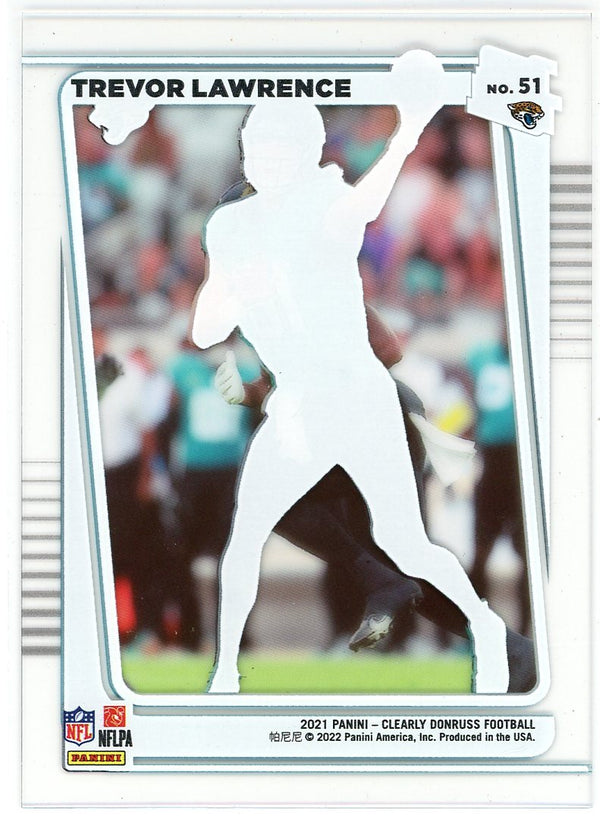 Trevor Lawrence 2021 Panini Clearly Donruss Rated Rookie Card #51