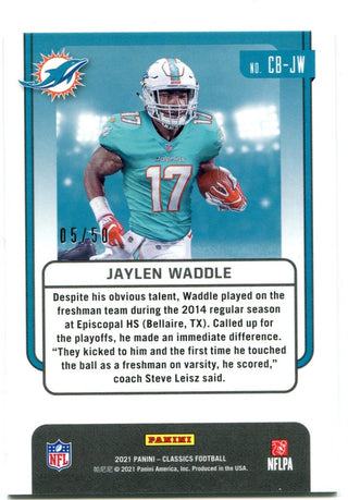 Jaylen Waddle Panini Classics Classic Beginning Rookie 05/50