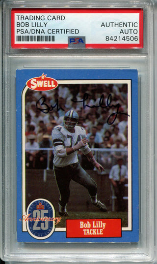Bob Lilly Autographed 1988 Swell Card #70 (PSA)