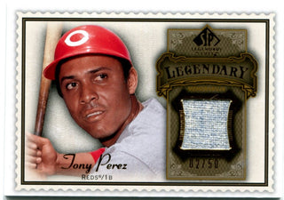 Tony Perez 2009 Upper Deck SP Legendary Cuts Material Card #LMTP2 /50