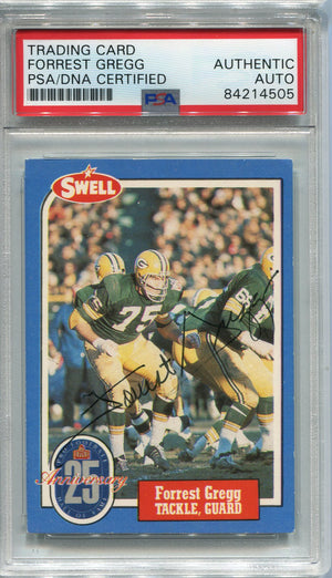 Forrest Gregg Autographed 1988 Swell Card #45 (PSA)