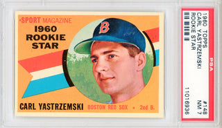 Carl Yastrzemski 1960 Topps Rookie Card #148 (PSA NM 7)