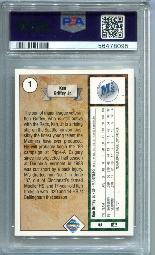 Ken Griffey Jr. 1989 Upper Deck #1 PSA EX-MT 6 Card