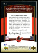 Frank Robinson 2007 Autographed Card & Patch #13/25