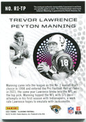Trevor Lawrence Peyton Manning Panini Illusions Rookie Idols Duel Patch Card