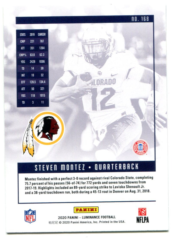 Steven Montez 2020 Panini Luminance Rookie Card