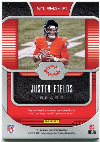 Justin Fields 2021 Panini Playbook Rookie Jersey Card