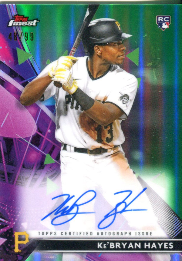 Ke'Bryan Hayes 2021 Topps Finest Autographed Green Refractor Rookie Ca