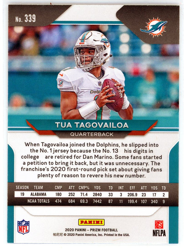 Tua Tagovailoa 2020 Panini Prizm Rookie Card #339