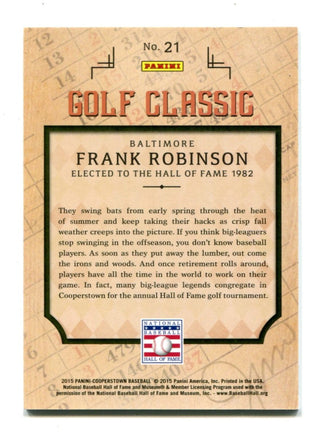 Frank Robinson 2015 Panini Cooperstown Golf Classic #21 Card