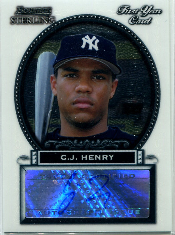 C.J. Henry 2005 Bowman Sterling Autographed Rookie Card