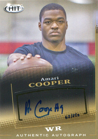 Amari Cooper Autographed 2015 Sage HIT Rookie Card 62/250