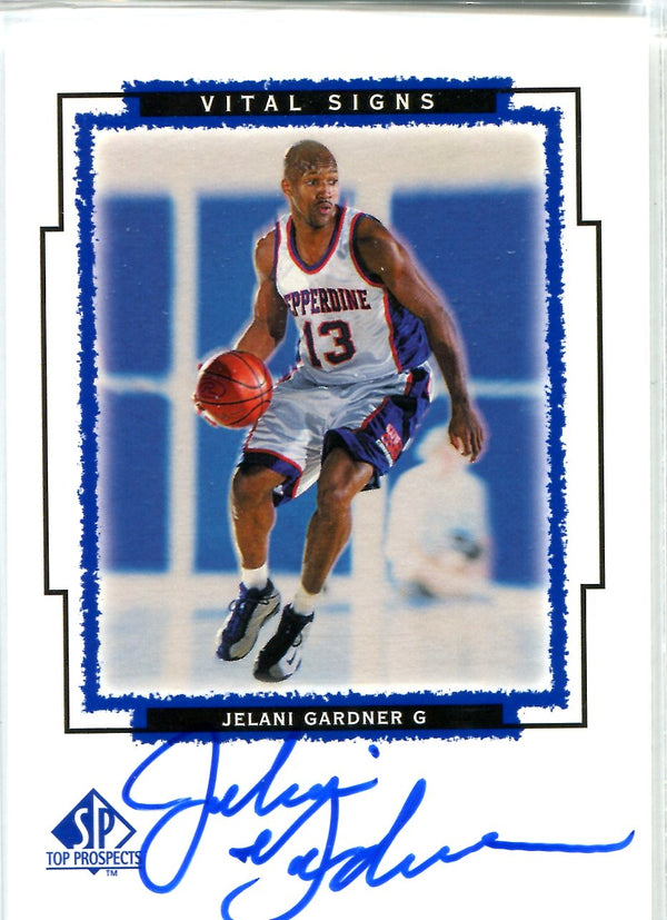 Jelani Gardner 1999 Upper Deck SP Top Prospects Vital Signs Autographed Card