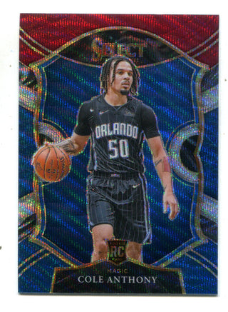 Cole Anthony 2020-21 Panini Select Red/White/Blue Concourse Prizm #75 Card