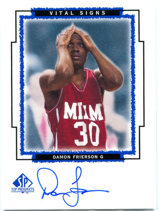 Damon Frierson 1999 Upper Deck SP Top Prospects Vital Signs Autographed Card