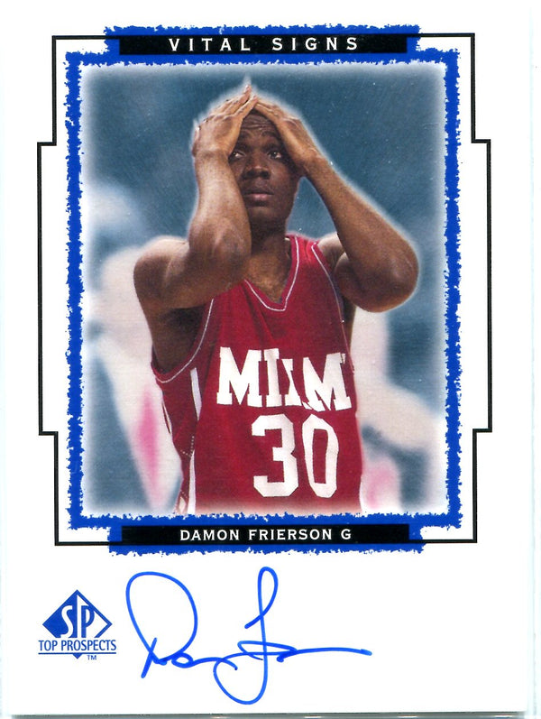 Damon Frierson 1999 Upper Deck SP Top Prospects Vital Signs Autographed Card