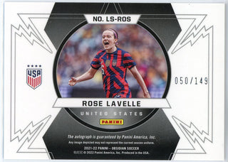 Rose Lavelle Autographed 2021-22 Panini Obsidian Lightning Strike Card #LS-ROS