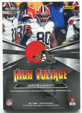 Jarvis Landry Panini Spectra High Voltage Jersey Card 12/49