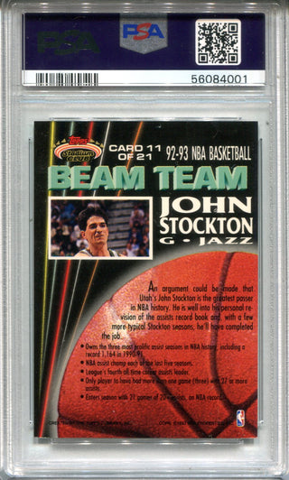 John Stockton 1992 Stadium Club #11 PSA NM 7 Card