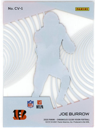 Joe Burrow 2020 Panini Chronicles Clear Vision Rookie Card #CV-1