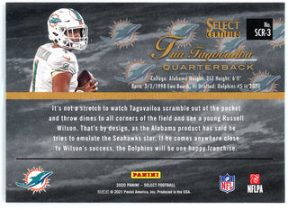 Tua Tagovailoa 2020 Panini Select Certified Rookie Card #SCR-3