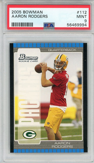 Aaron Rodgers 2005 Bowman Rookie Card #112 (PSA)