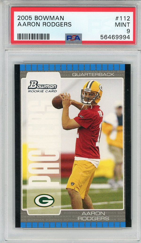 Aaron Rodgers 2005 Bowman Rookie Card #112 (PSA)