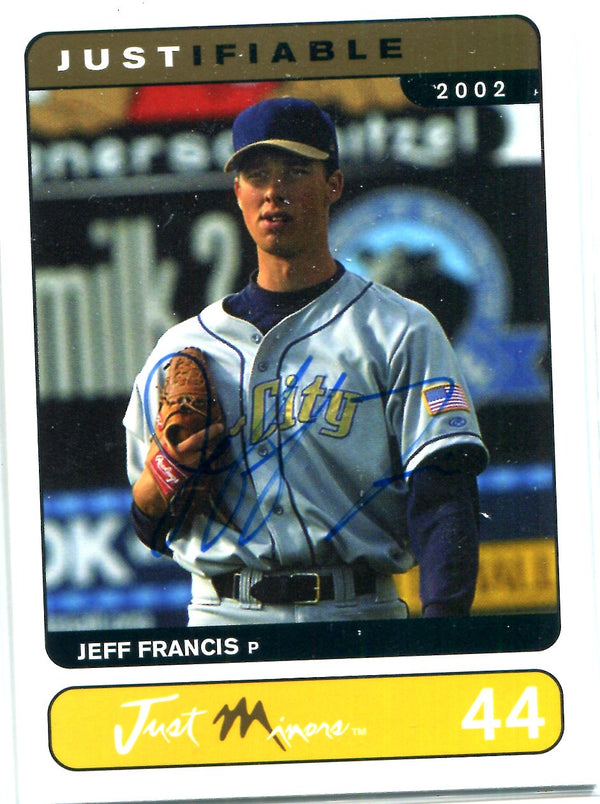 Jeff Francis 2002 Just Minors Autographed Card #252/1000