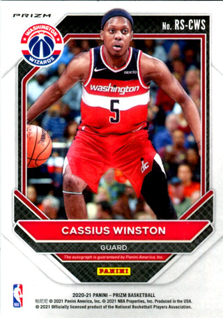 Cassius Winston 2020 Prizm Rookie Autographed Card