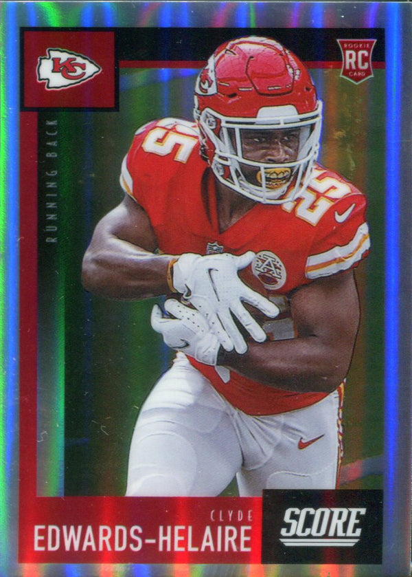 Clyde Edwards Helaire 2020 Panini Chronicles Score Silver Rookie Card #445